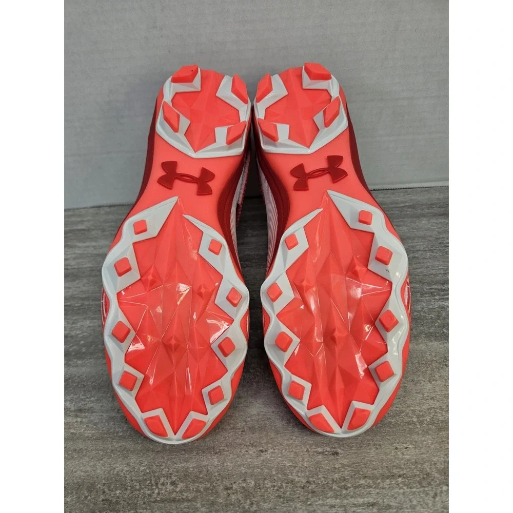 Under Armour UA Highlight Hammer Football Cleats - Red and White - Men's Size 11